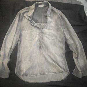 High-low chambray peasant blouse - Women's L - Bella Dahl